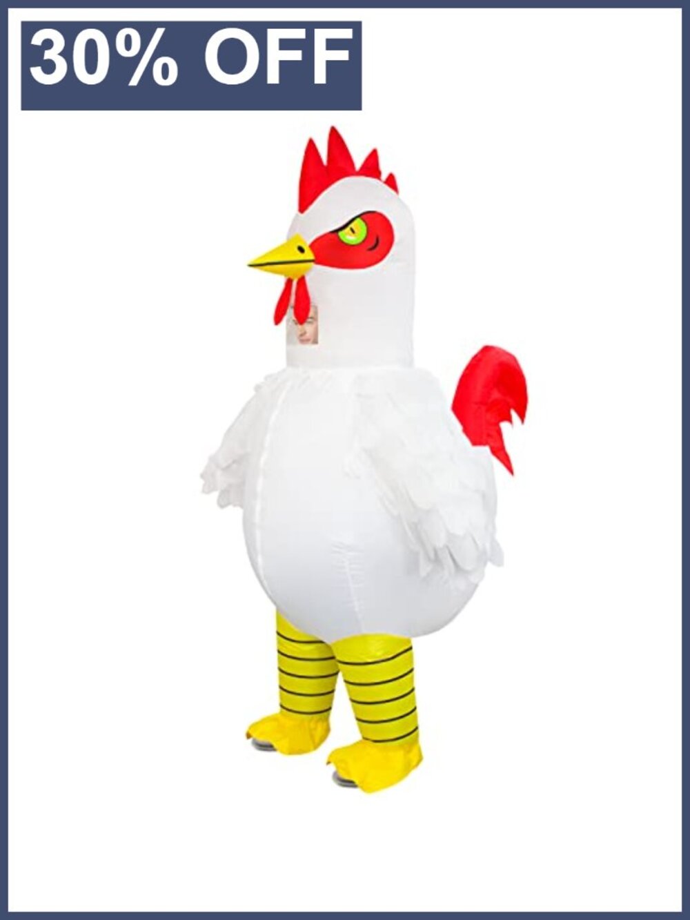 Inflatable Chicken Costume Adult Funny Blow Up Halloween Cosplay Party Suit